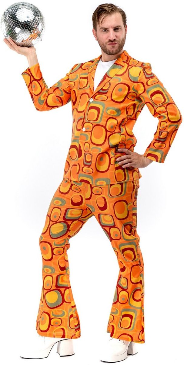 Hippie Kostuum | Jaren 70 Hippie Soul Disco 60s Agent Orange | Man | Large | Carnaval kostuum | Verkleedkleding